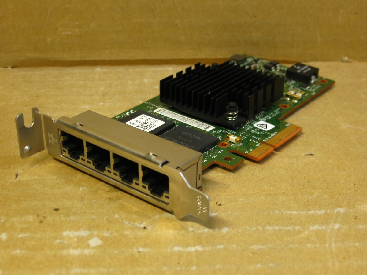 ▽intel I350-T4 Ethernet Server Adapter LANカード 4ポート PCI-EX 中古 ギガビット H86875-003 DELL MY-0T34F4 ロープロファイル_画像2