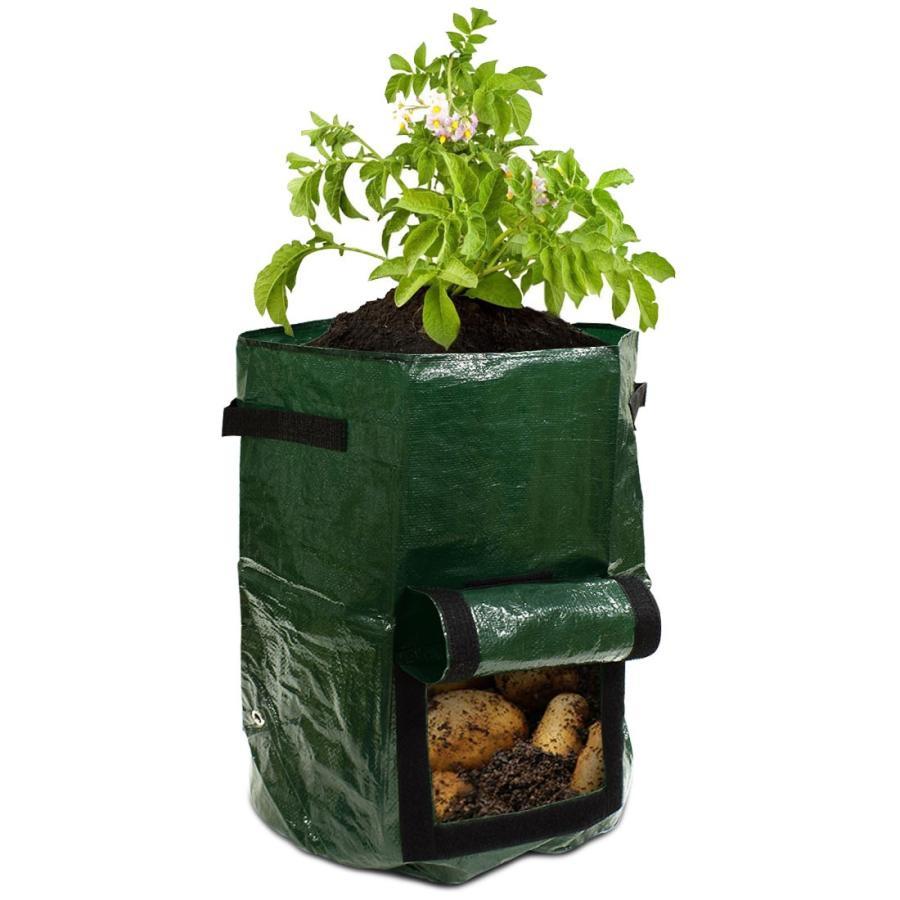  cultivation sack 11L green PE material steering wheel attaching .. window vegetable cultivation bag garden cultivation sack planter garden gardening veranda plant rearing plant pot 