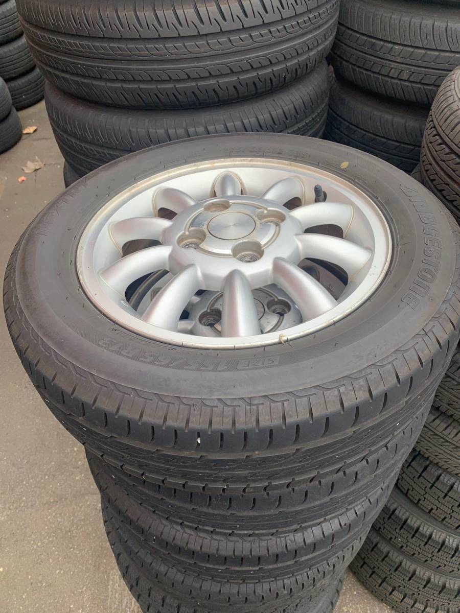 Y992 155/65R13 BRIDGESTONE ブリジストン 2021年 PCD100 4H 4J +45 アルト ラパン 4本セット _画像1