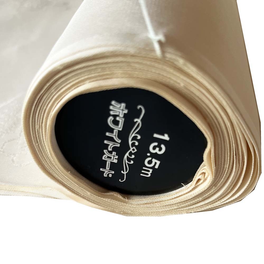 H1694 京都 高級 正絹 未仕立て 長襦袢 精華生地 着物 白フォーマル ホワイトガード 黒留袖用 13.5m_画像6