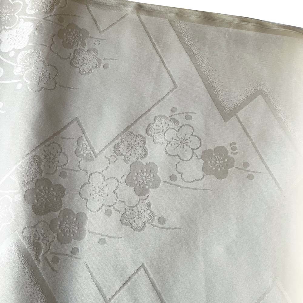 H1694 京都 高級 正絹 未仕立て 長襦袢 精華生地 着物 白フォーマル ホワイトガード 黒留袖用 13.5m_画像5
