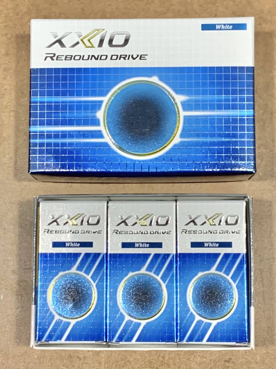 ☆未使用品 XXIO ゼクシオ リバウンド ドライブ REBOUND DRIVE ホワイト 3-PIECE（６球）×1箱 合計6球 ホワイト 発送サイズ60☆_画像3