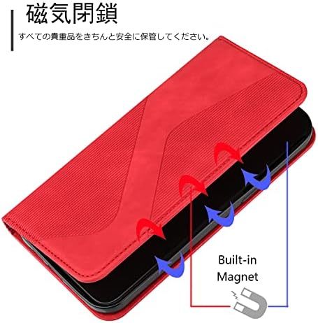 サイズ: Galaxy S9_レッド Galaxy S9 ケース 手帳型 SC-02K 財布型 カバー SCV38 手帳型ケース _画像4