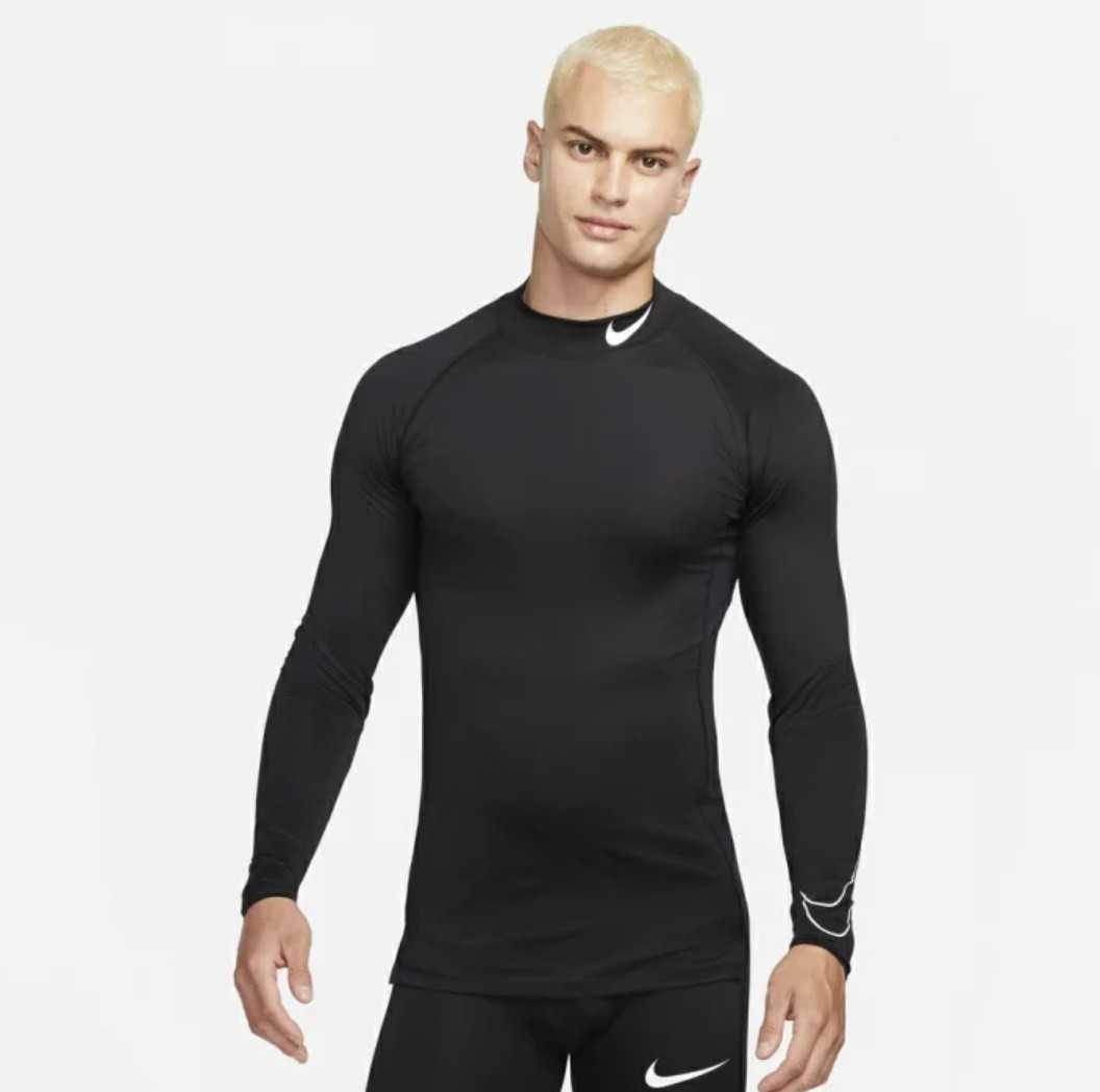 新品 NIKE PRO 長袖 コンプレッション シャツ 2XL カットソー ナイキ プロ メンズ スポーツウェア ストレッチ 黒 白 Tシャツの画像1