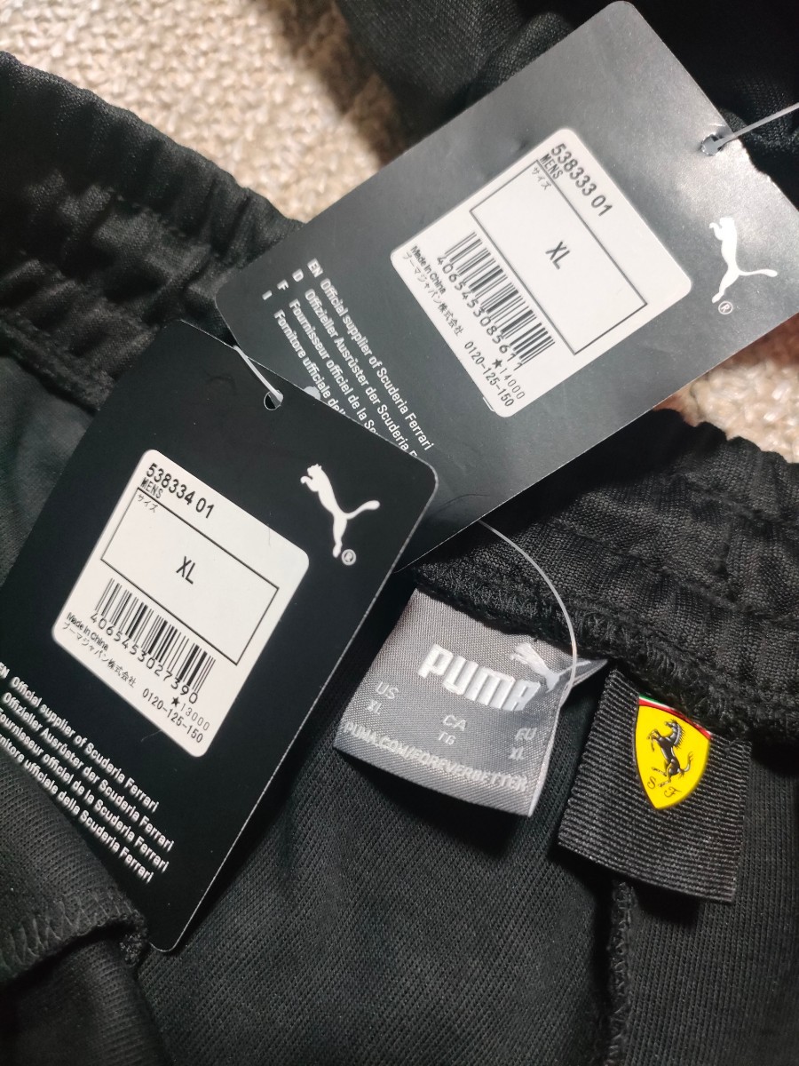 新品 定価29700 PUMA フェラーリ ジャージ 上下 セットアップ US-XL ブラック 黒 プーマ コラボ 別注 FERRARI ジャケット パンツ メンズ_画像10