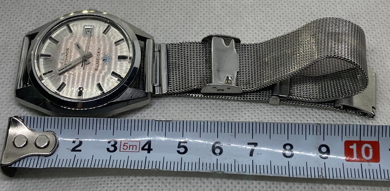 S-305◆1円～◆TECHNOS BLUE SKY メンズ腕時計 デイト AUTOMATIC 自動巻き 機械式 テクノス_画像5