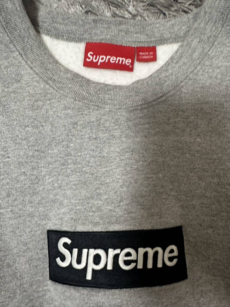 SUPREME FW Box Logo Crewneck Heather Grey ボックス ロゴ クルー