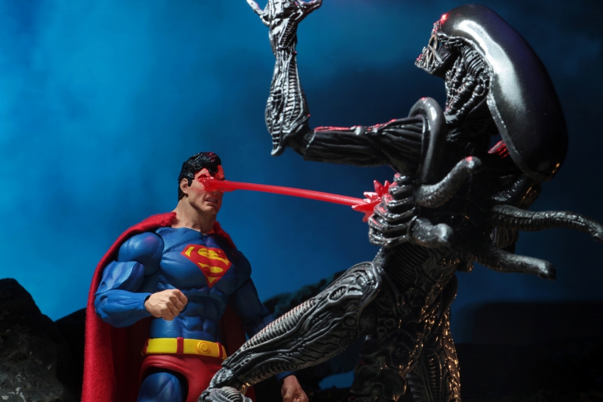 正規品　限定　新品未開封　ネカ　7インチ　スーパーマン　エイリアン　NECA DC vs Dark Horse Superman VS Alien SDCC 2019 Exclusive_メーカーのサンプル画像になります。