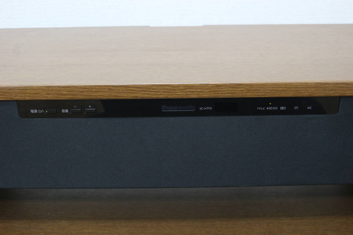 【引取限定/福岡市博多区】Panasonic サウンドボード テレビ台 SC-HTF5 2014年製 リモコン・HDMIケーブル付き 13G746_画像5