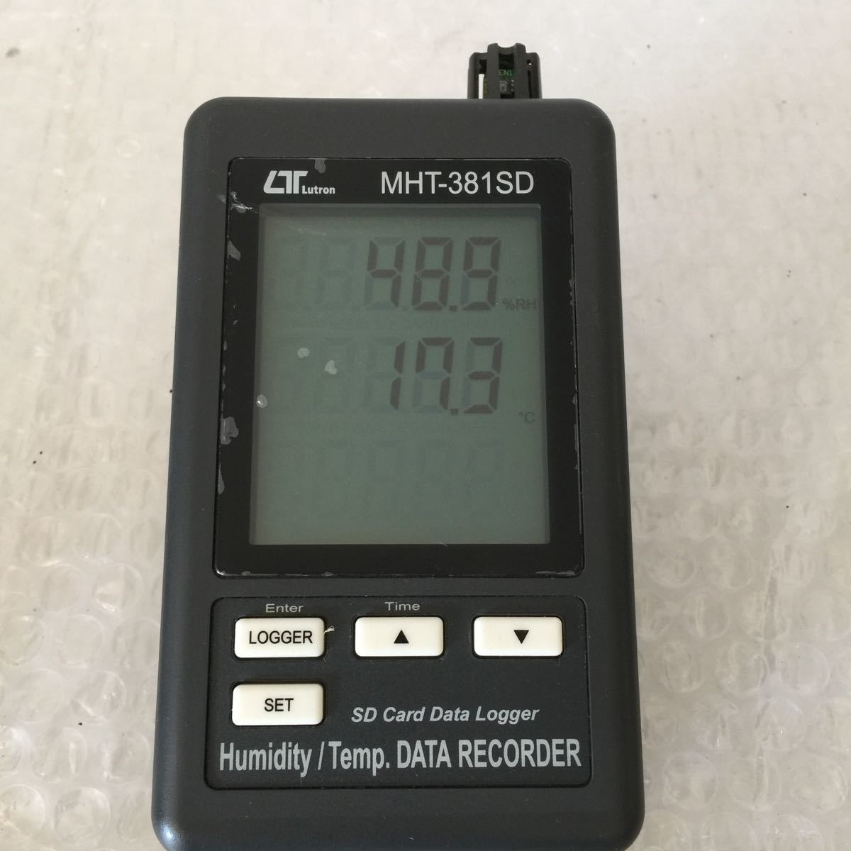 大人の上質 (C068)Lutronデジタル温湿度計 中古 SDカード2GB付き MHT