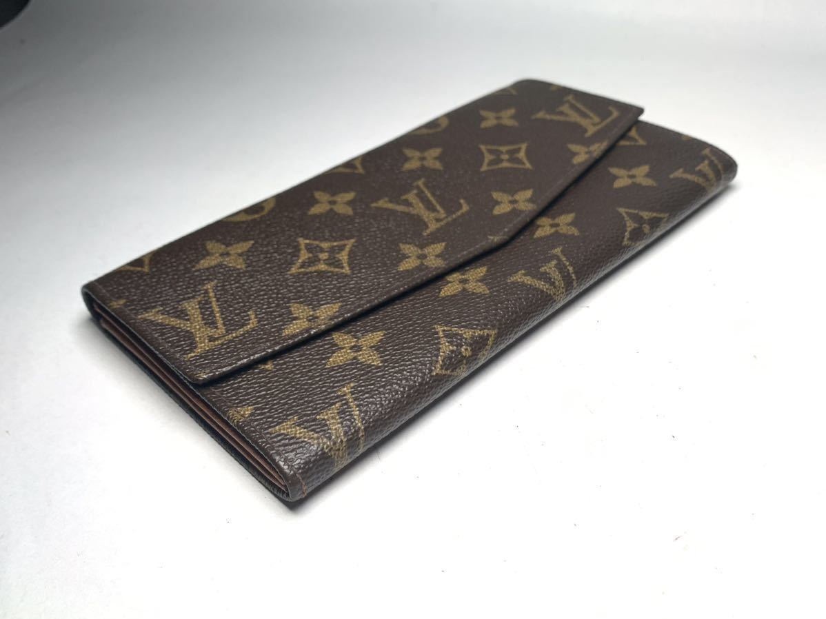 e288 美品 1円 LOUIS VUITTON ルイヴィトン モノグラム 二つ折り 長財布 フラップ ヴィンテージ 小銭入れ 札入れ ポルトフォイユ_画像6