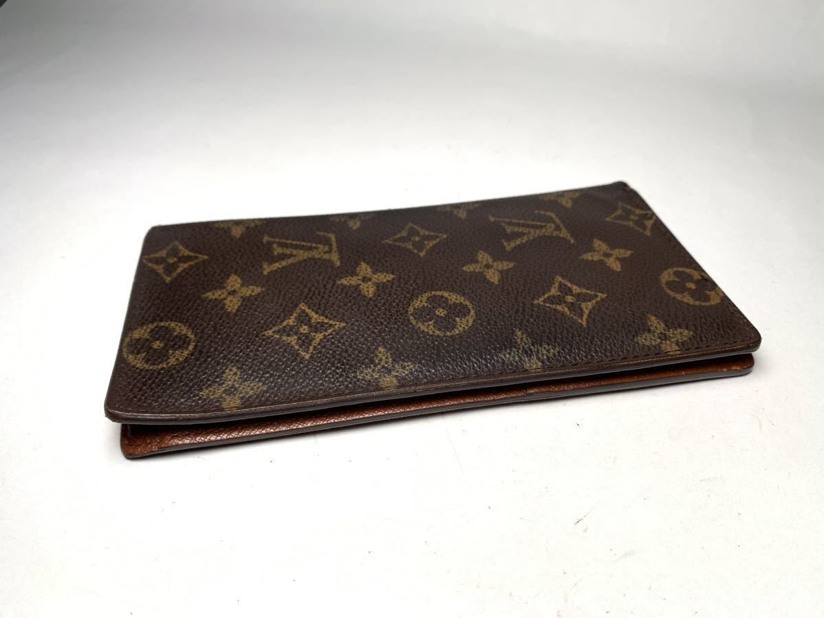 E306 1円 LOUIS VUITTON ルイヴィトン M61823 モノグラム ポルトバルール カルトクレディ 二つ折り 長財布 札入れ ブラウン_画像6