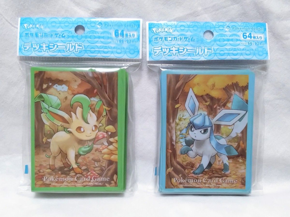 ■未開封サプライ3点セット■ ポケモンカードゲーム ダブルデッキケース デッキシールド リーフィア グレイシア 