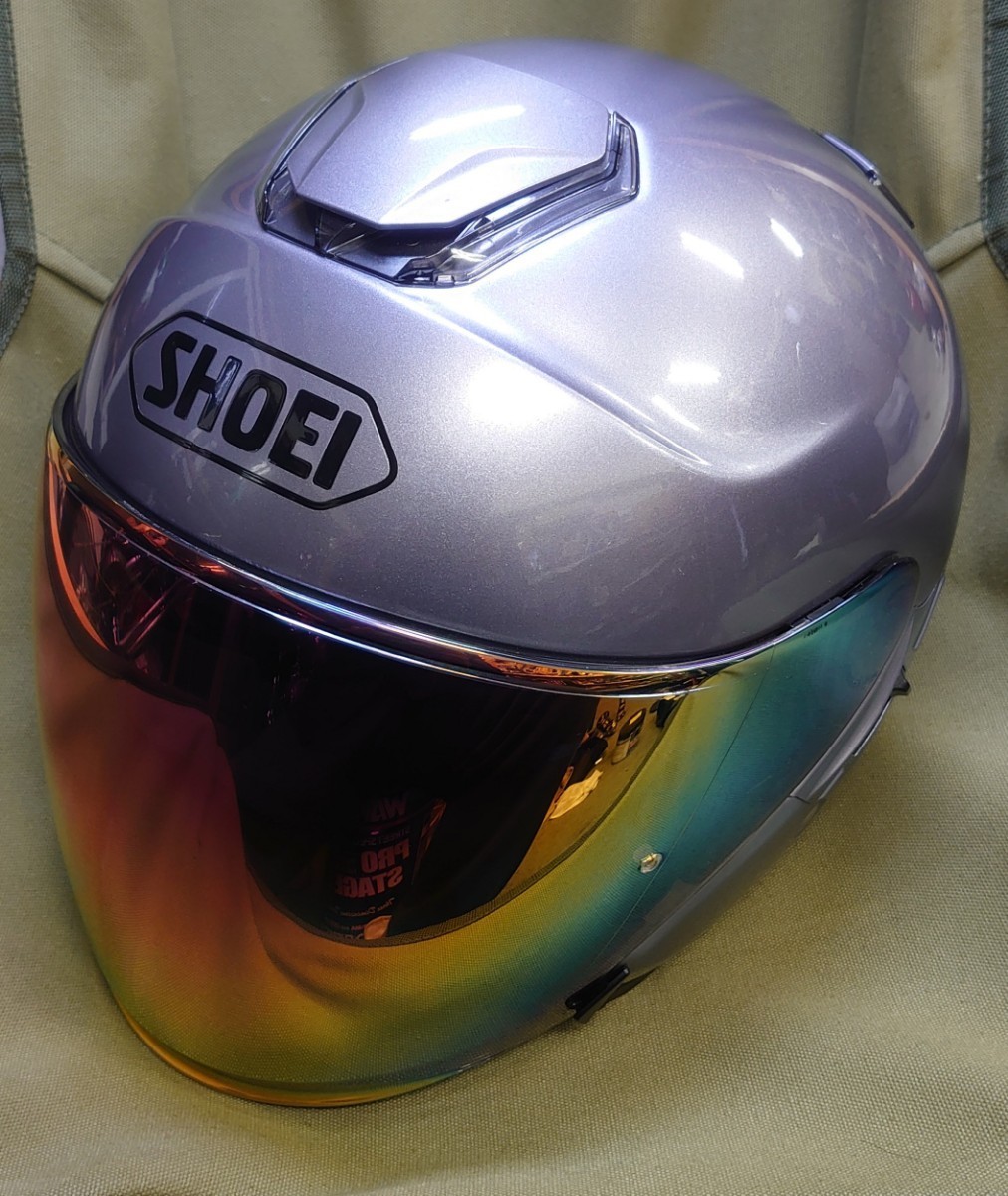 SHOEI J-Cruise ジェットヘルメット XLサイズ レインボーミラーシールド付き インナーバイザー装備 ショウエイ Jクルーズ ジェットヘル_画像3