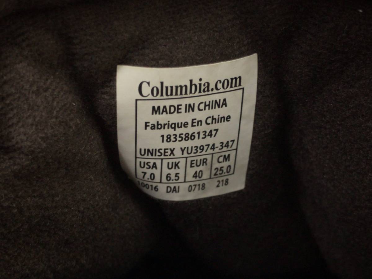 Columbia コロンビア ブーツ CHAKEIPI ユニセックス ブラックXカーキ 25cm 23112901_画像6