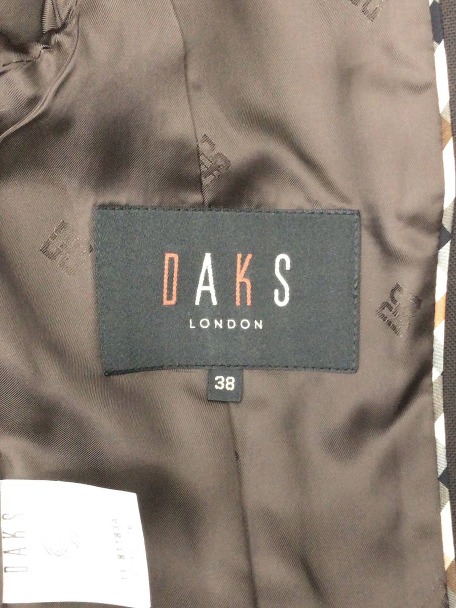 DAKS ダックス セットアップ ジャケット スカート ブラウン サイズ38 レディース 23111601s1_画像6