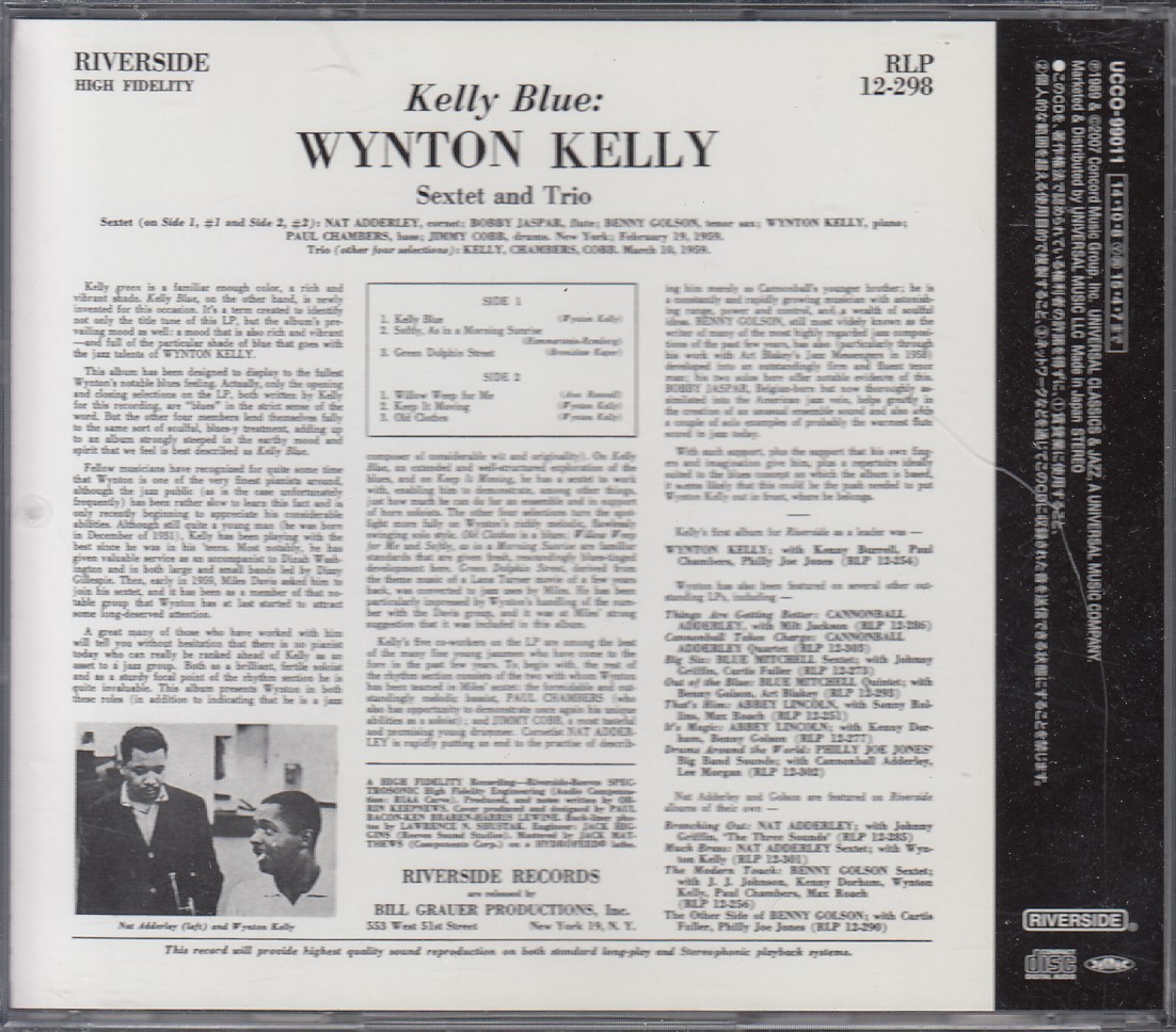 Wynton Kelly/Kelly Blue 国内CD美品状態良好　ucco-99011_画像2