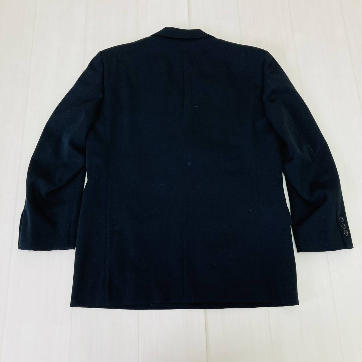 a03314 ROBELT ロベルト スーツ セットアップ ジャケット ダブル パンツ 礼服 170-96-86 黒 万能 古着 USED フォーマルイブニングウェア_画像3