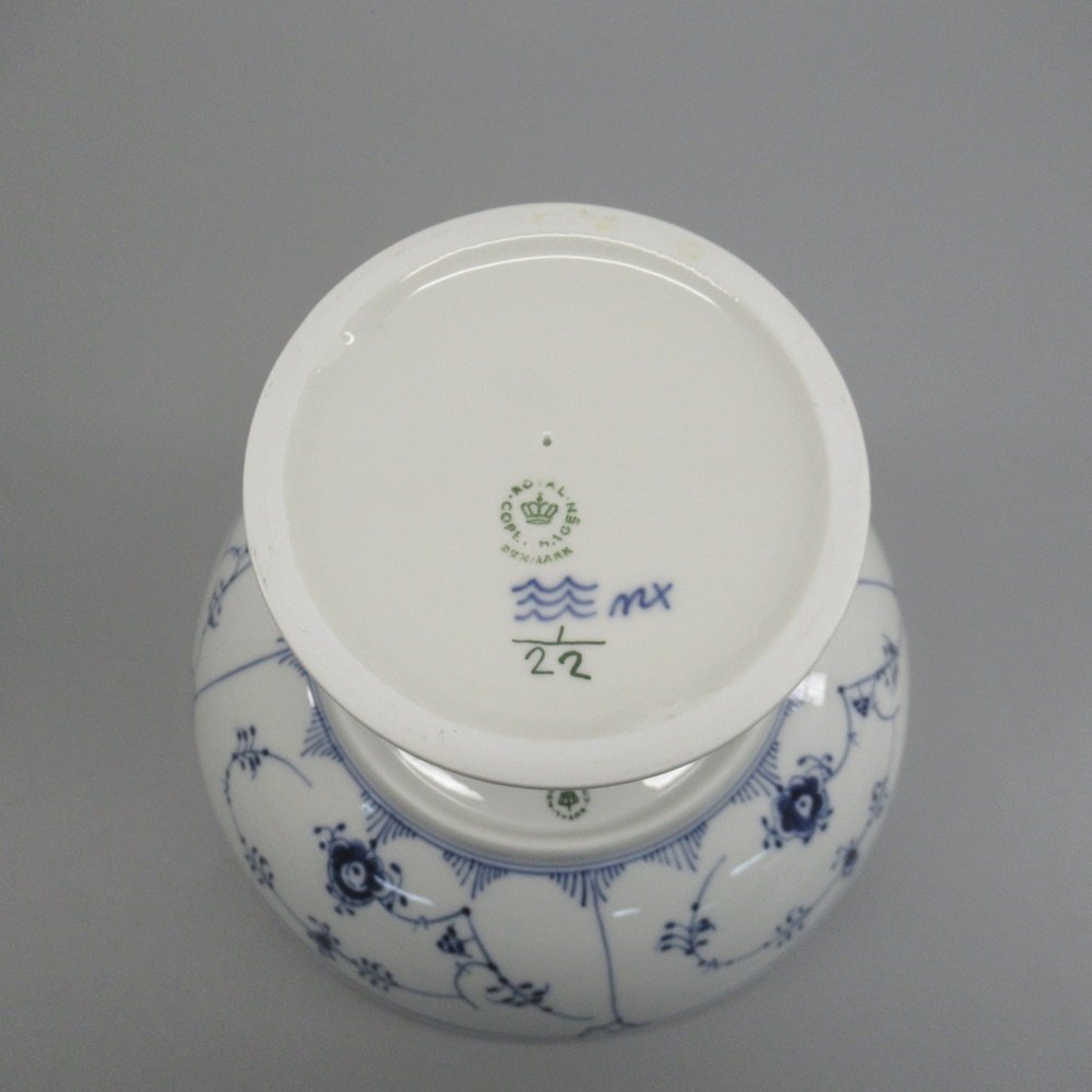 Royal Copenhagen ロイヤルコペンハーゲン ブルーフルーテッド プレイン コンポート 足つきボウル 食器 244-2268926【O商品】_画像5