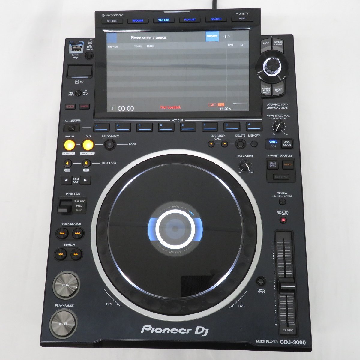 1円～ 1.Pioneer DJ CDJ-3000 マルチプレーヤー 重量約5.5kg 通電確認済 現状品 箱付 ※同梱不可 y283-2231188【Y商品】_画像3