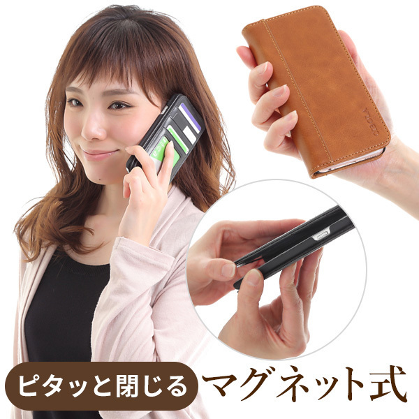 新品 アウトレット iPhone 14 Plus ケース 手帳型 本革 アイフォン 14 プラス カバー スタンド カード収納 携帯ケース スマホケース_画像8