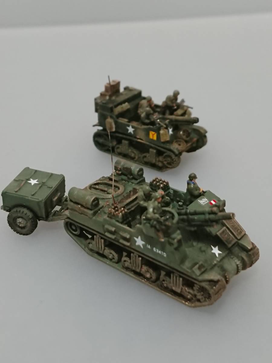 1/144完成品　M4A3＆M4A2-76シャーマン＆M16スカイクリーナー＆M7プリースト自走砲＆T82試作自走砲＆武装ジープ「レマゲン鉄橋攻防戦７」_画像5