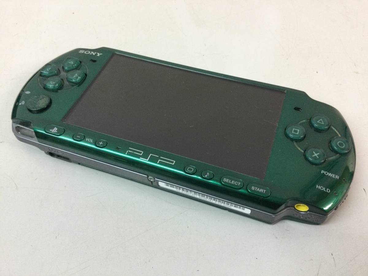 PSP-3000 本体 スピリティッドグリーン クレードル PSP-S400 + リモコン PSP-S350 + ACアダプター PSP-100 + ワンセグチューナー PSP-S310_画像4