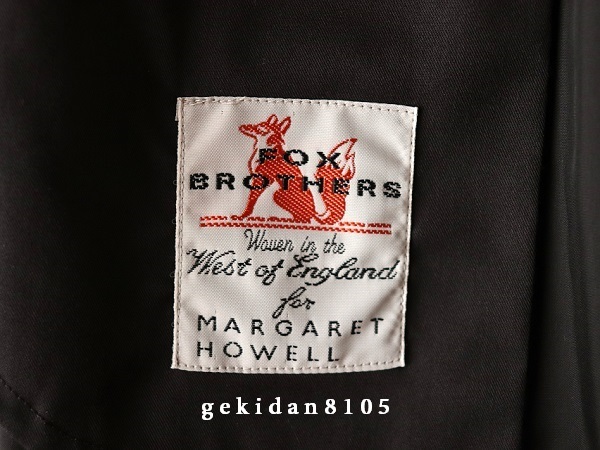 MARGARET HOWELL × FOX BROTHERS マーガレットハウエル 2021 フォックスフランネル ドローコードパンツ 53,900円 極美品_画像8