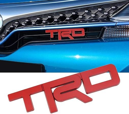 【送料込】TRD(トヨタテクノクラフト) 3Dエンブレム フロントグリル用 マットレッド 金属製 トヨタ 新型 _画像3