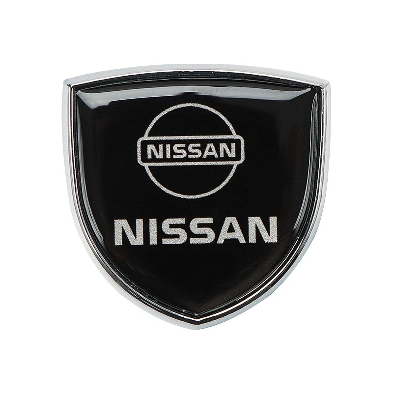 【送料込】NISSAN(日産) ホームベース型エンブレム ブラック 縦3.9cm×横3.9cm×厚さ2.5ｍｍ の画像1