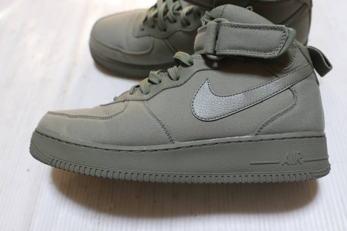 ナイキ　エアフォース1 ミッド キャンバス AIR FORCE 1 MID CANVAS 27.5㎝ US9.5 DARK STUCCO/DARK STUCCO カーキ AH6770-001_画像9