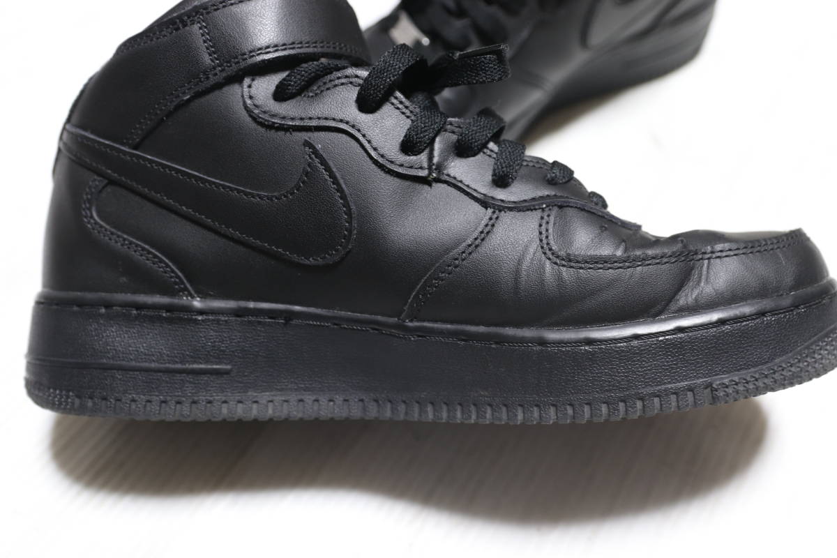 ナイキ エアフォース1 ミッドカット ブラック nike air force1 mid　BLACK/BLACK-BLACK 315123-001 27㎝ US9 _画像4