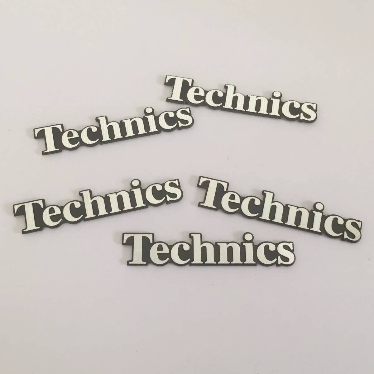 Technics Technics aluminium emblem plate silver / black op