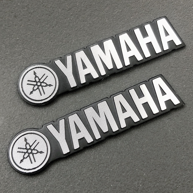 YAMAHA Yamaha aluminium emblem plate silver / black kh