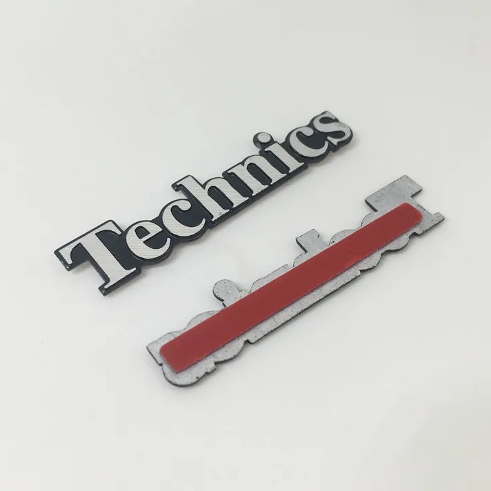 Technics Technics aluminium emblem plate silver / black op