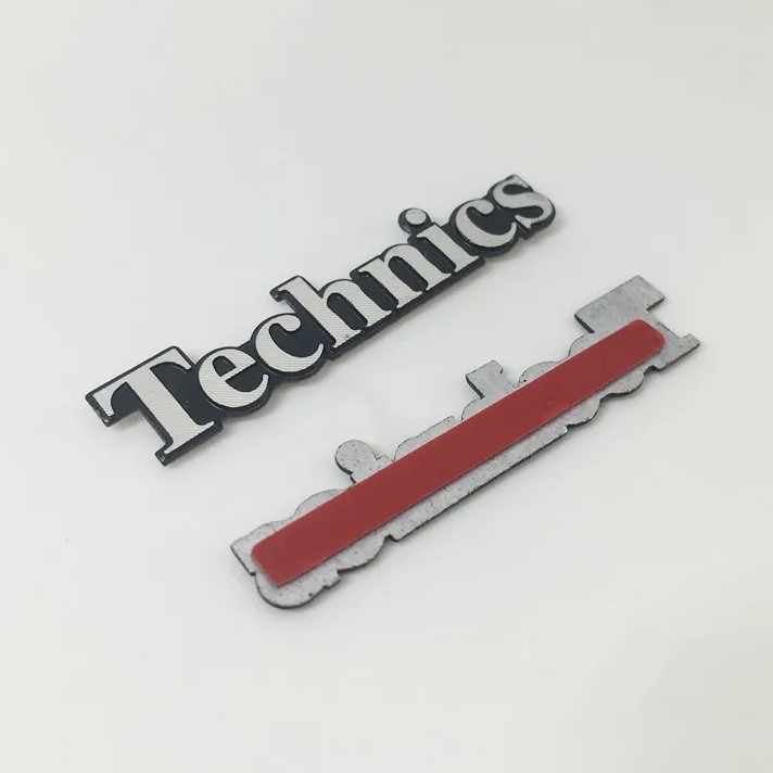 Technics Technics aluminium emblem plate silver / black ps