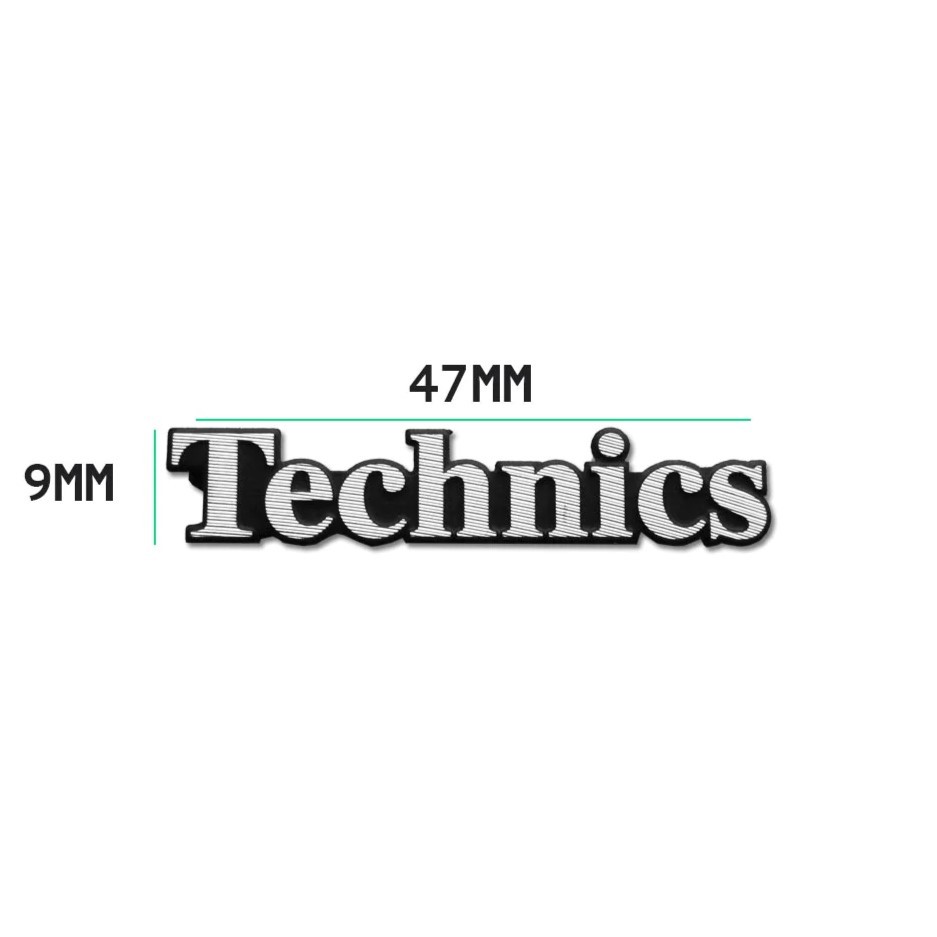 Technics Technics aluminium emblem plate silver / black hs