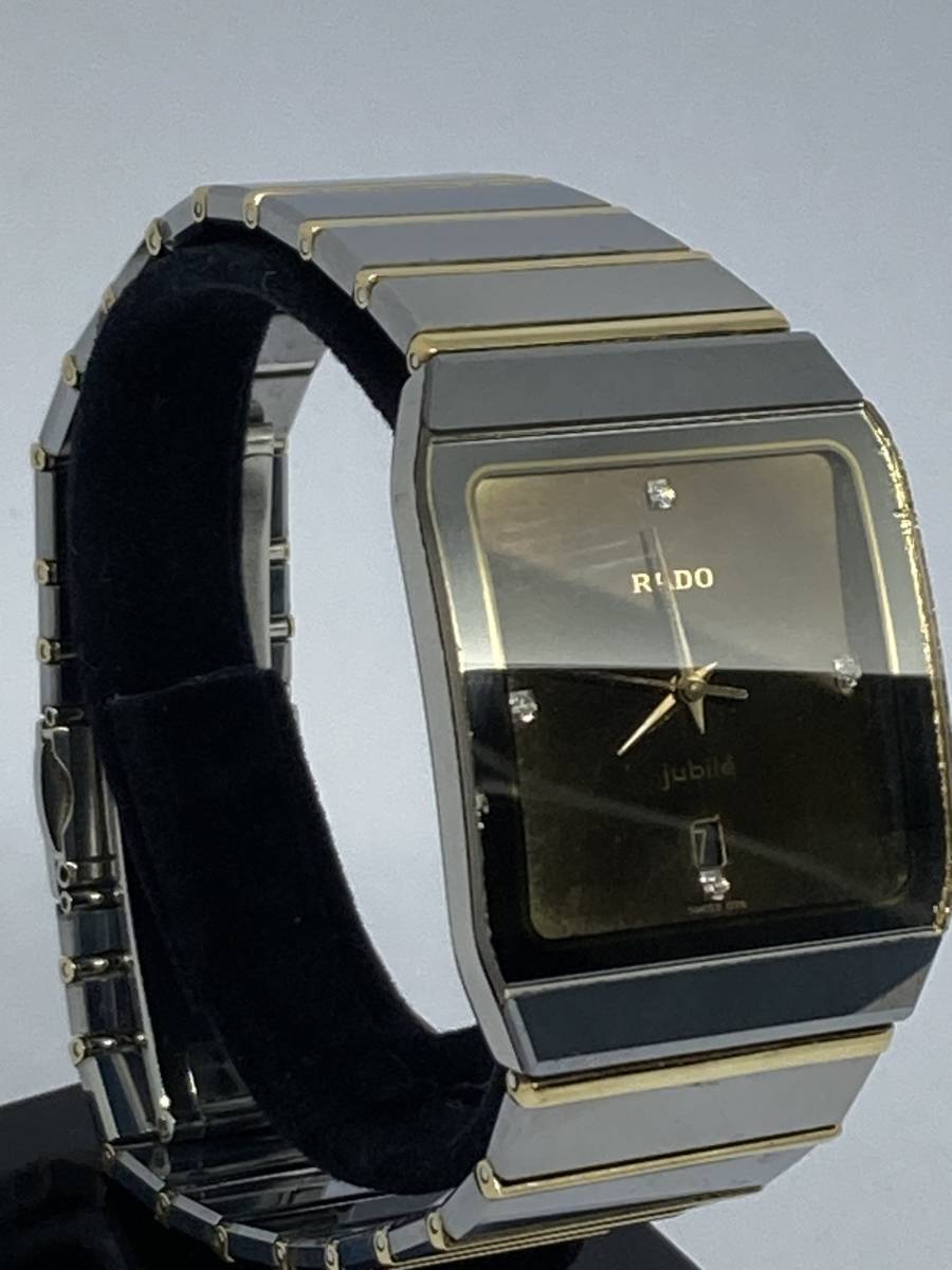 RADO★ラドー★　jubile 129.0266.3　ジュビリー ダイヤスター DIASTAR 4Pダイヤ 　稼働品　腕回り16.5センチ_画像2