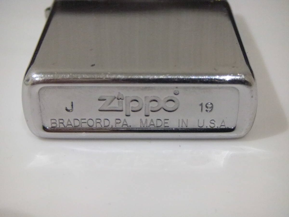 Zippo BRADFORD ジッポ― J 19 アメリカ製 シルバーカラー 煙草グッズ コレクションコレクター レトロ 着火未確認 現状_画像5