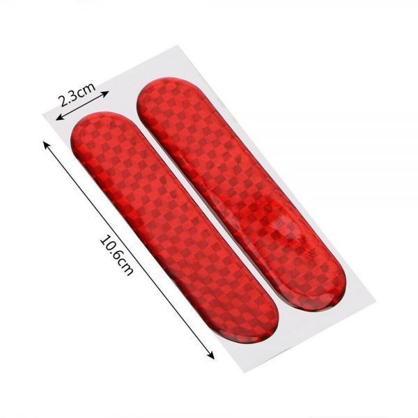# all-purpose goods * reflection car sticker red reflector thin type 2 pieces set price / warning easy installation / safety accident prevention do Aria accent toe bumper 