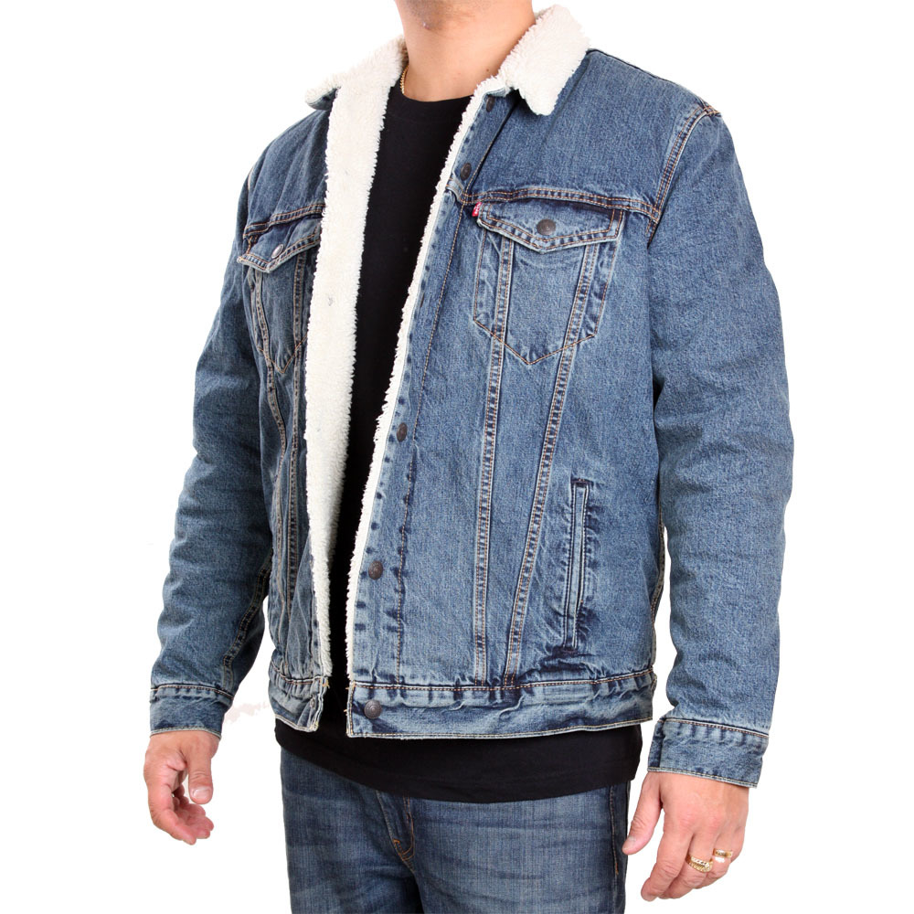 XLサイズ Levi's/リーバイス “Gジャン” 裏ボア ジャケット【デニムウォッシュ】アメージング 服 ビッグサイズ シェルパ 防寒 ボア 大きい_画像5