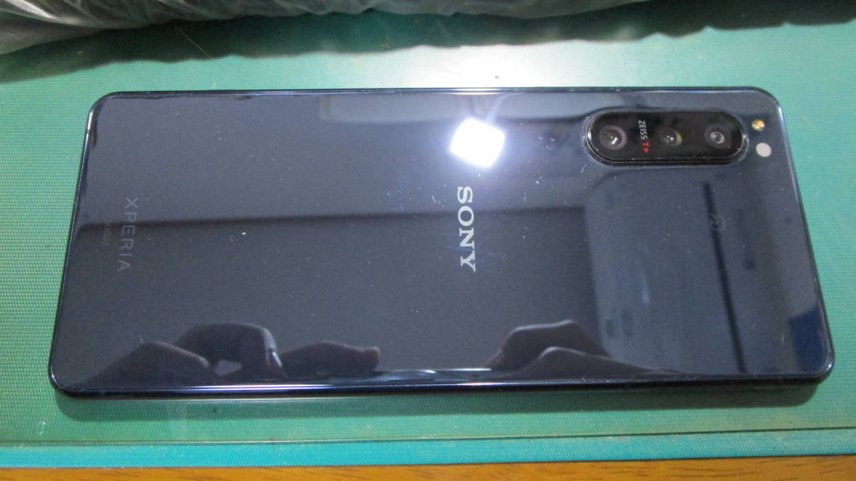 SONY　ソニー　Xperia 5 II　SOG02　au　ブルー　青　スマートフォン　本体　中古　動作確認済_画像1