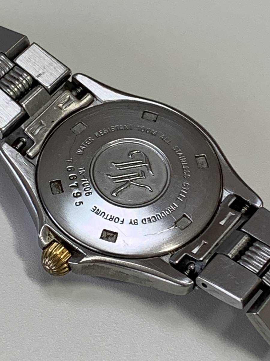 A075 腕時計　TAKEO KIKUCHI/タケオ　キクチ　TK-7006 ホワイト×ゴールド　ユニセックス_画像5