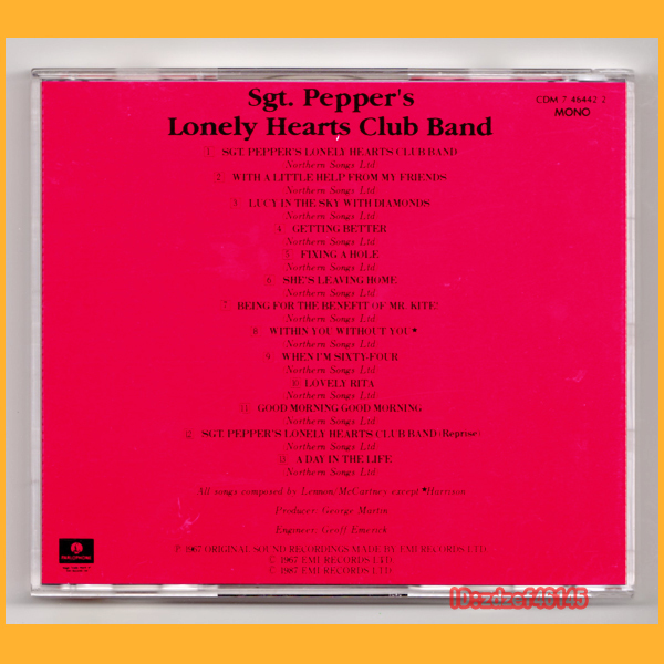 ●CD●ザ・ビートルズ Sgt. Pepper's Lonely Hearts Club Band ステッカー付き The Beatles サージェントペパーズ CDM7464422●_画像2