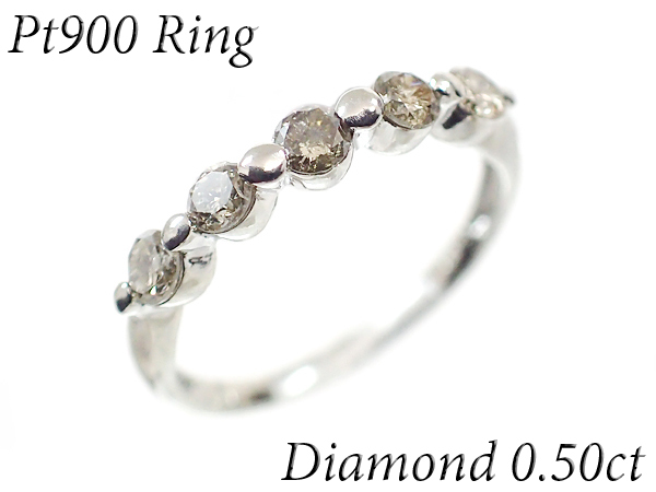 R46 新品仕上げ Pt900 ダイヤモンド 0.50ct プラチナ リング 14号 指輪