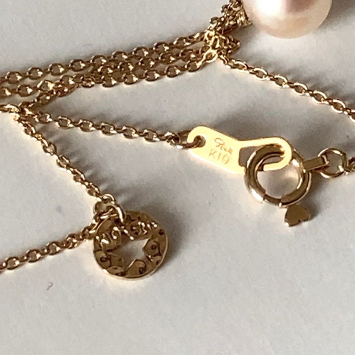 スタージュエリー k10 ロングネックレス パール - アクセサリー スタージュエリー k10 ロングネックレス パール - アクセサリー