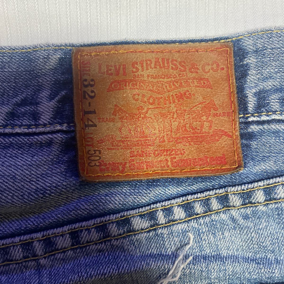 k34 Levi's 503ハーフジーンズ サイズ32表記 中国製_画像7