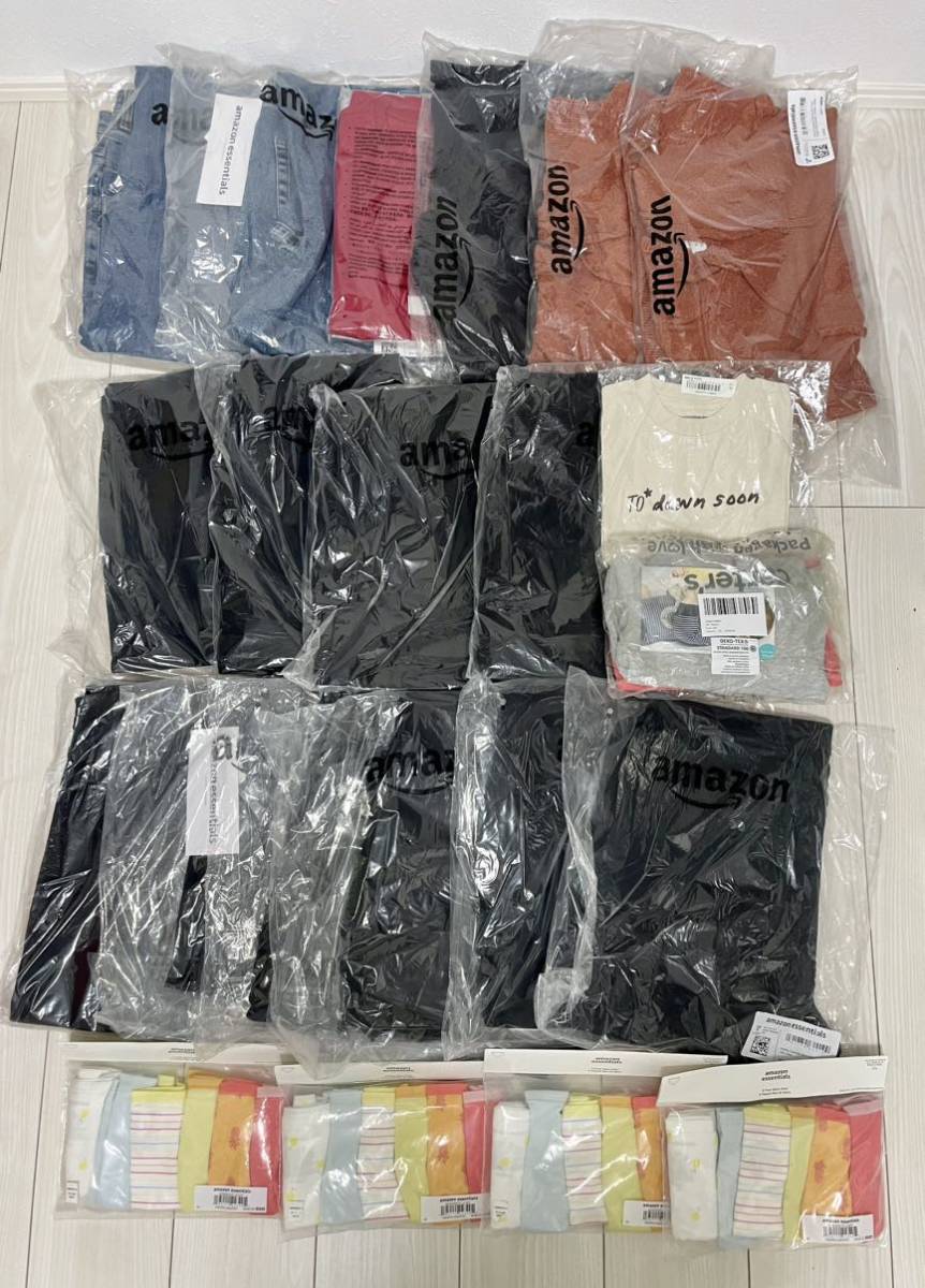 【新品】洋服 まとめ売り Amazon essentials レディース ニット ショーツ メンズ Tシャツ ボトムス キッズ トップス 44枚 セット　　19_画像1
