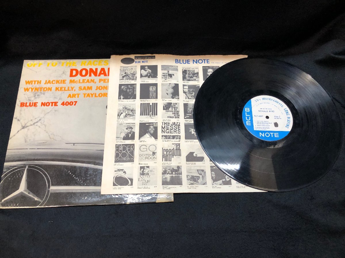 23A170 送料無料 DONALD BYRD OFF TO THE RACES BLUE NOTE BLP 4007 LP レコード ドナルド・バード ブルーノート ジャズ 長期保管品 ジャン_画像3