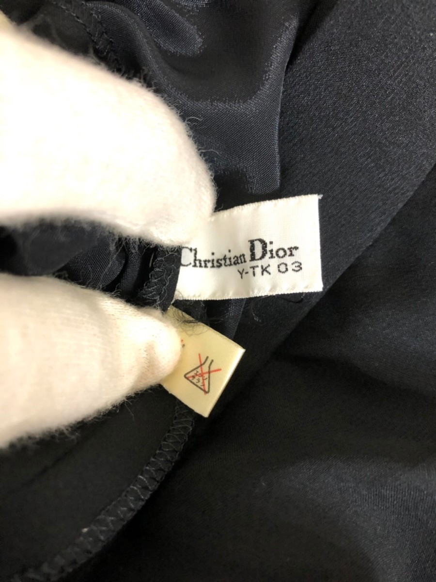 Christian Dior BOUTIQUE ディオール セットアップ レディース ご婦人 ドレス ブラック スパンコール/ビーズ シースルー Y-TK03 _画像10